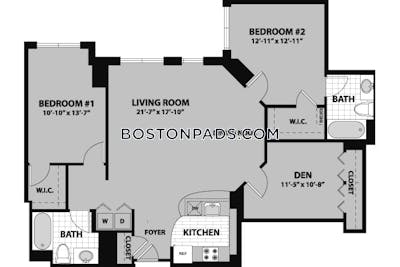 Waltham Nice 2 Bed 1 Bath available on Hope Ave in Waltham  - $2,852