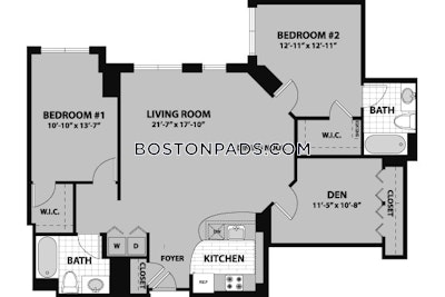 Waltham Nice 2 Bed 1 Bath available on Hope Ave in Waltham  - $3,574